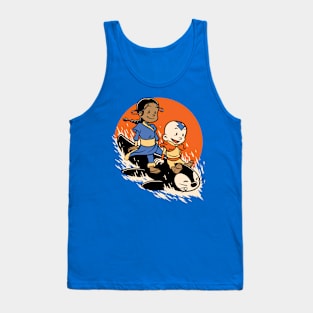 Penguin Sledding Winter Fun Tank Top